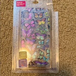 Butterfly Glitter Phone Case for iPhone XR